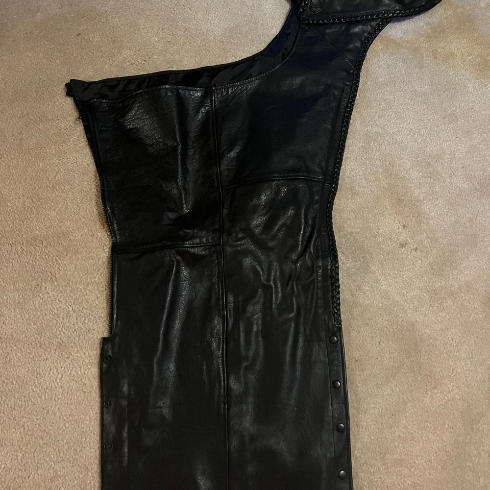 Women’s Black Leather Chaps XS